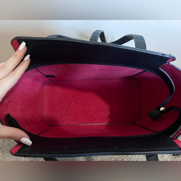 Brand new - 3 piece Black leather bucket purse set - Picture 2 of 8